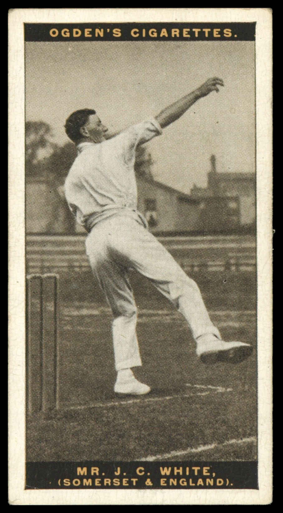 Ogden's - 'Australian Test Cricketers 1928-29' (1928) - #35 - Mr. J.C. White (Somerset) Ogden's - 'Australian Test Cricketers 1928-29' (1928) - #35 - Mr. J.C. White (Somerset)