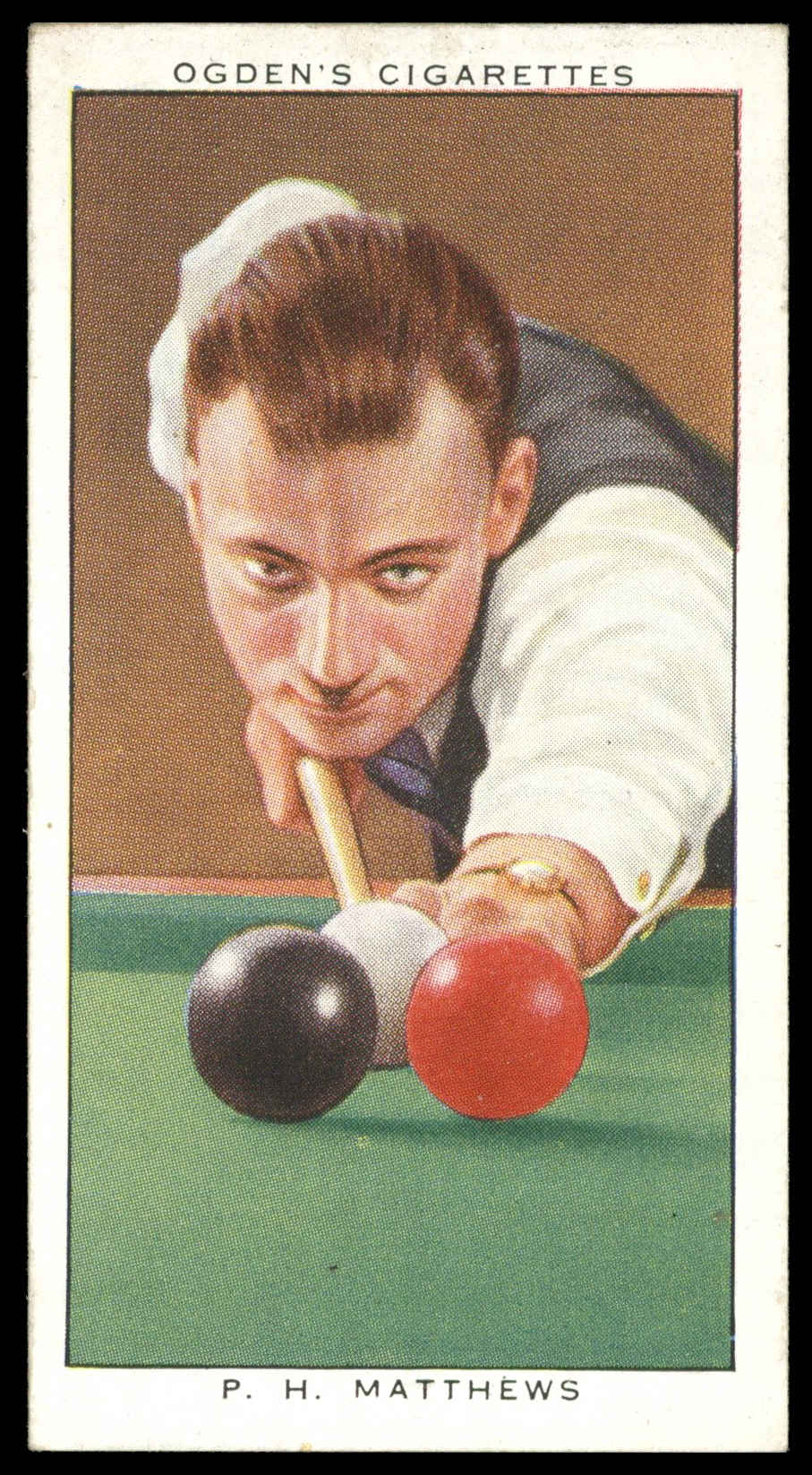 Ogden's - 'Champions of 1936' (1936) - P.H. Matthews (Snooker) Ogden's - 'Champions of 1936' (1936) - P.H. Matthews (Snooker)