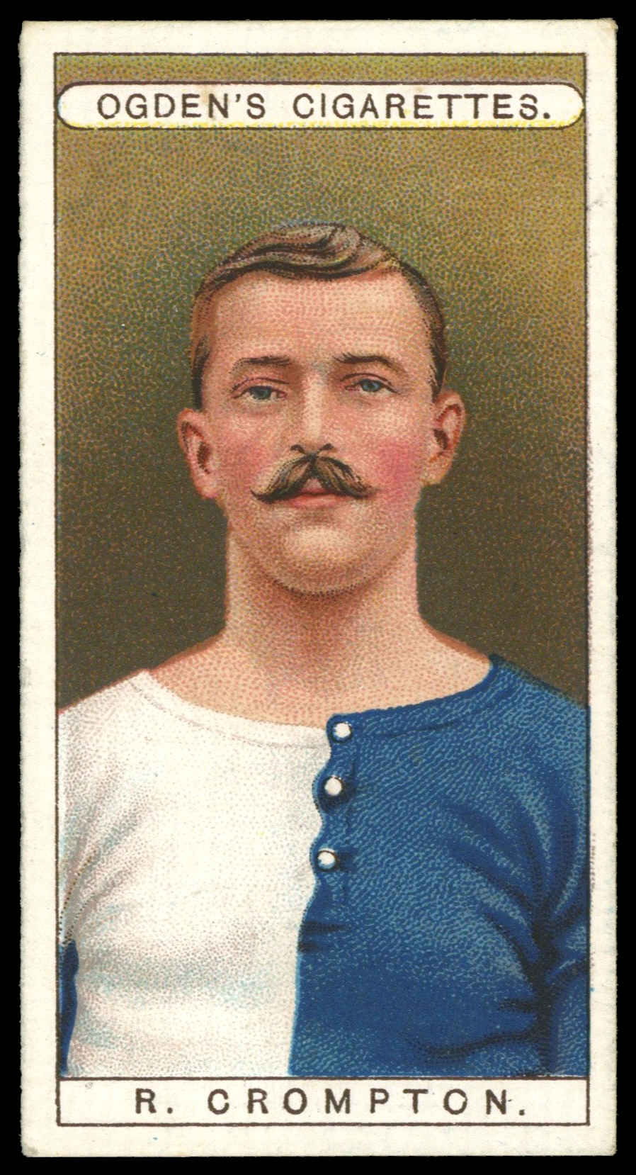 Ogden's - 'Famous Footballers' (1908) - #11 - R. Crompton (Blackburn Rovers) Ogden's - 'Famous Footballers' (1908) - #11 - R. Crompton (Blackburn Rovers)