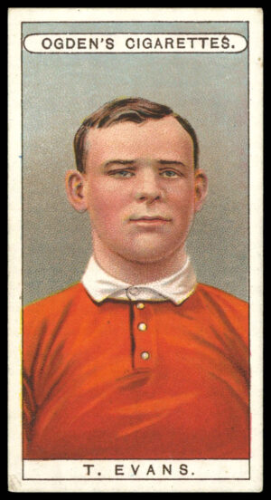 Ogden's - 'Famous Footballers' (1908) - #25 - T. Evans (Llanelly)