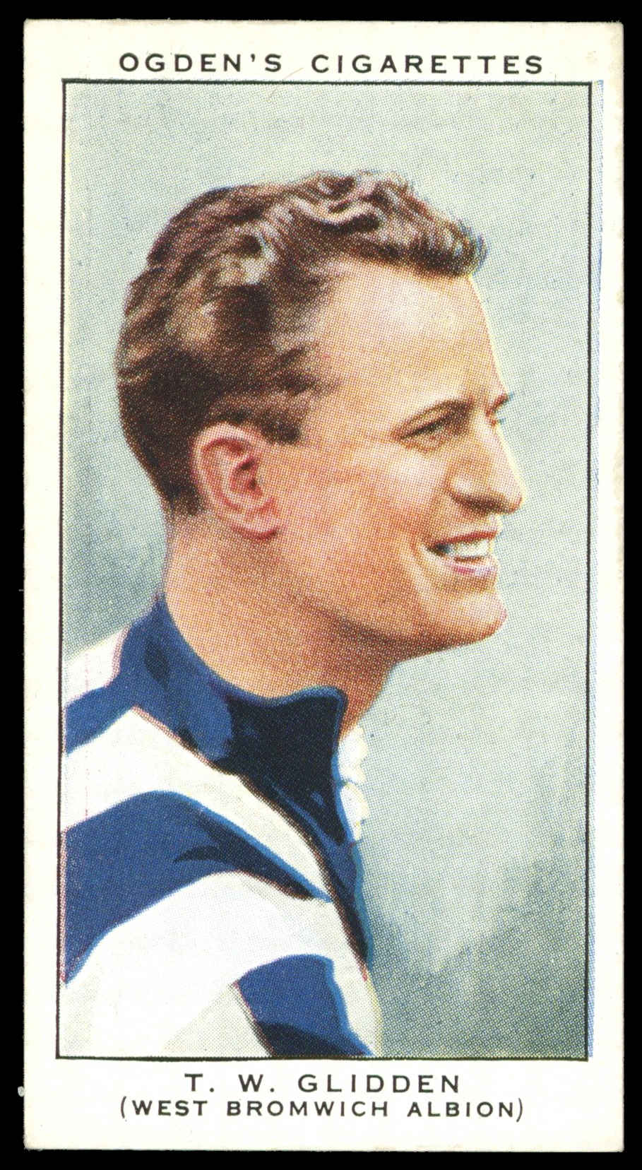Ogden's - 'Football Club Captains' (1935) - #11 - T.W. Glidden (West Brom) Ogden's - 'Football Club Captains' (1935) - #11 - T.W. Glidden (West Brom)