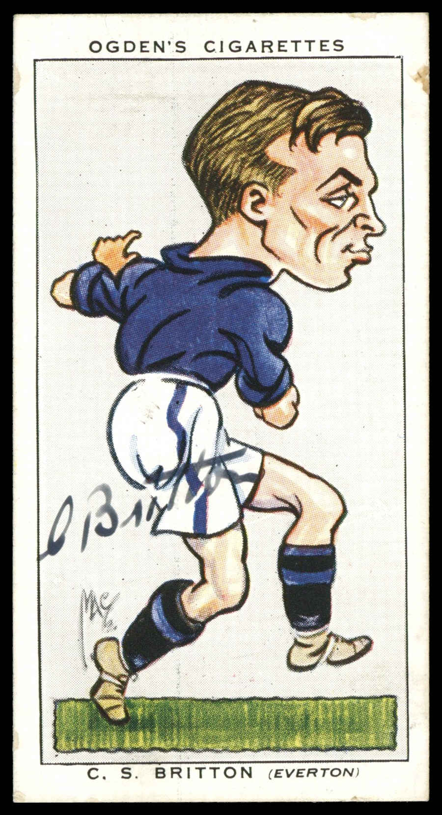Ogden's - 'Football Caricatures' (1935) - C.S. Britton (Everton) Ogden's - 'Football Caricatures' (1935) - C.S. Britton (Everton)