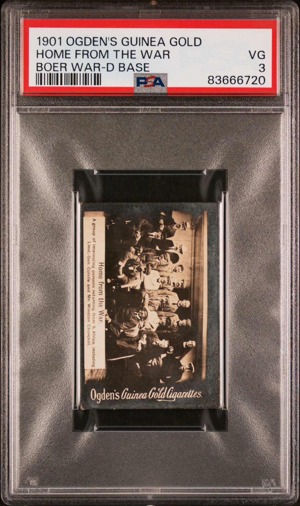 Ogden's - 'Guinea Gold Boer War Base D' (1901) - Home from the War (inc Churchill) **PSA3** Ogden's - 'Guinea Gold Boer War Base D' (1901) - Home from the War (inc Churchill) **PSA3**