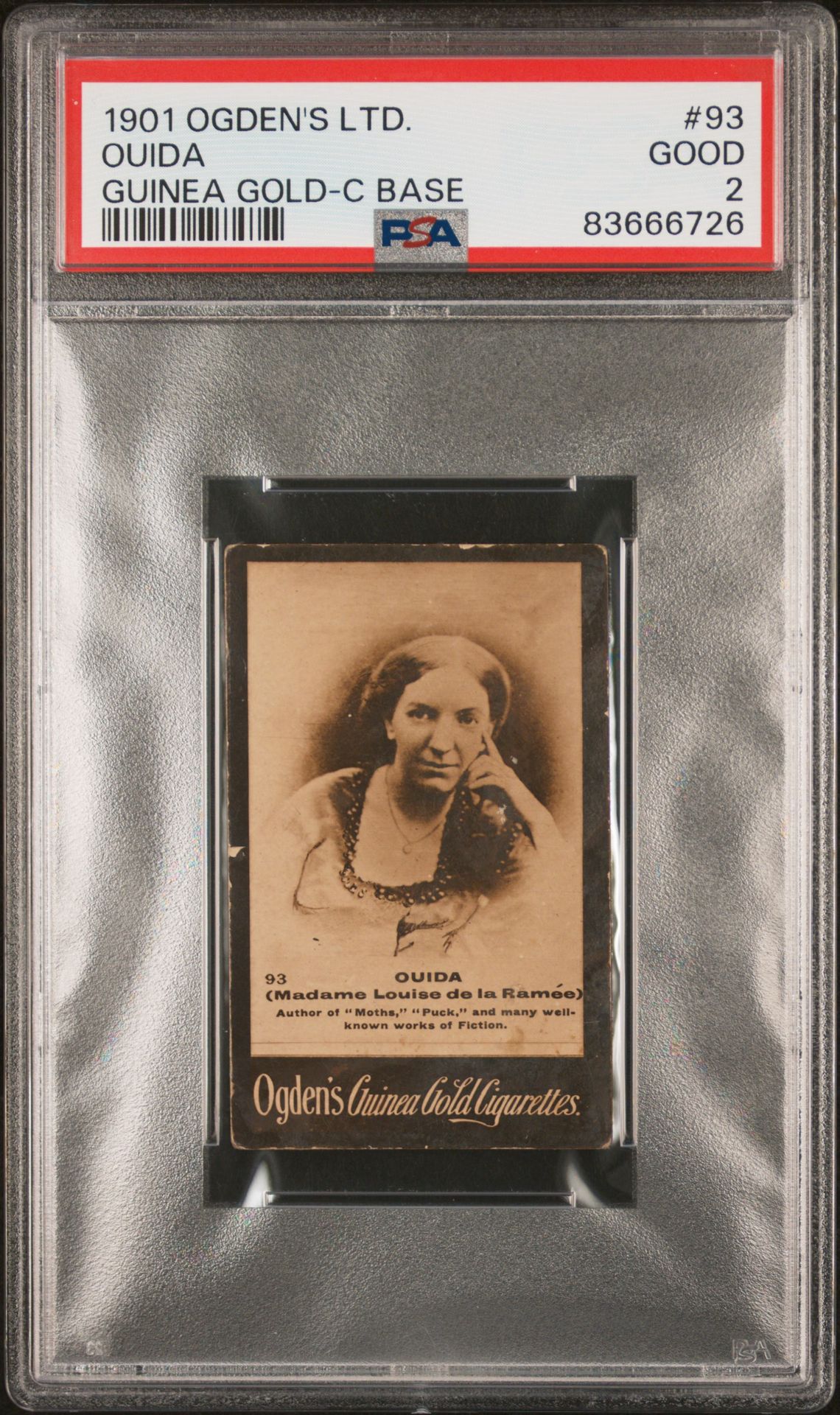 Ogden's - 'Guinea Gold Base C' (1901) - Ouida **PSA2** Ogden's - 'Guinea Gold Base C' (1901) - Ouida **PSA2**