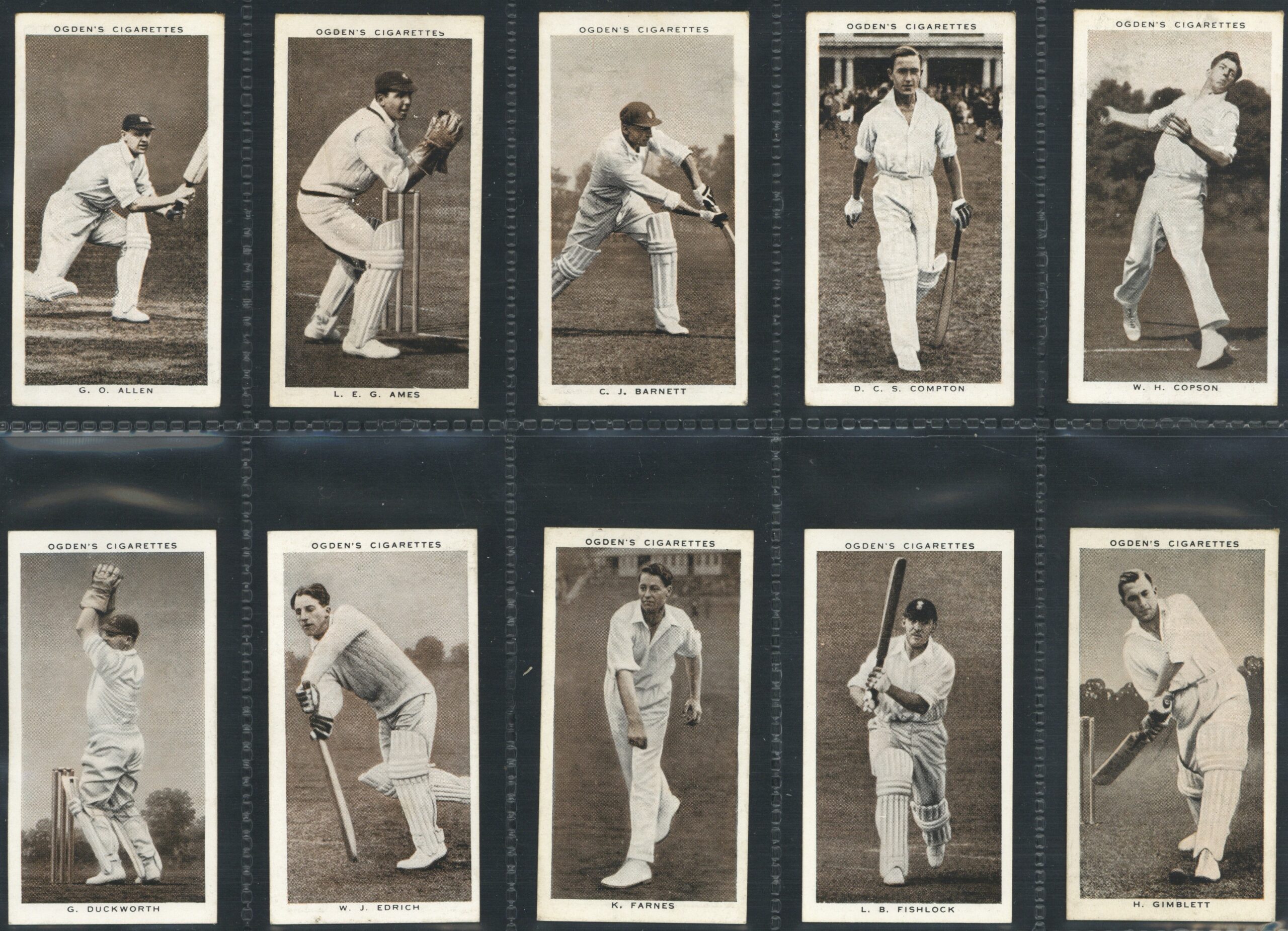 Ogden's - 'Prominent Cricketers of 1938' (1938) - Complete Set (Bradman, Hammond, Compton, Duckworth etc) Ogden's - 'Prominent Cricketers of 1938' (1938) - Complete Set (Bradman, Hammond, Compton, Duckworth etc)