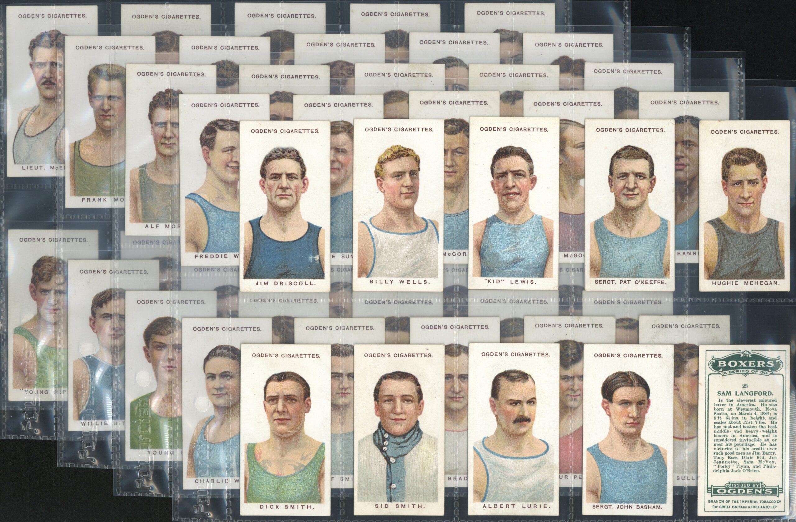 Ogden's - 'Boxers' - (1915) - Complete Set (Jeanette, Gans, Driscoll, Wells etc) Ogden's - 'Boxers' - (1915) - Complete Set (Jeanette, Gans, Driscoll, Wells etc)