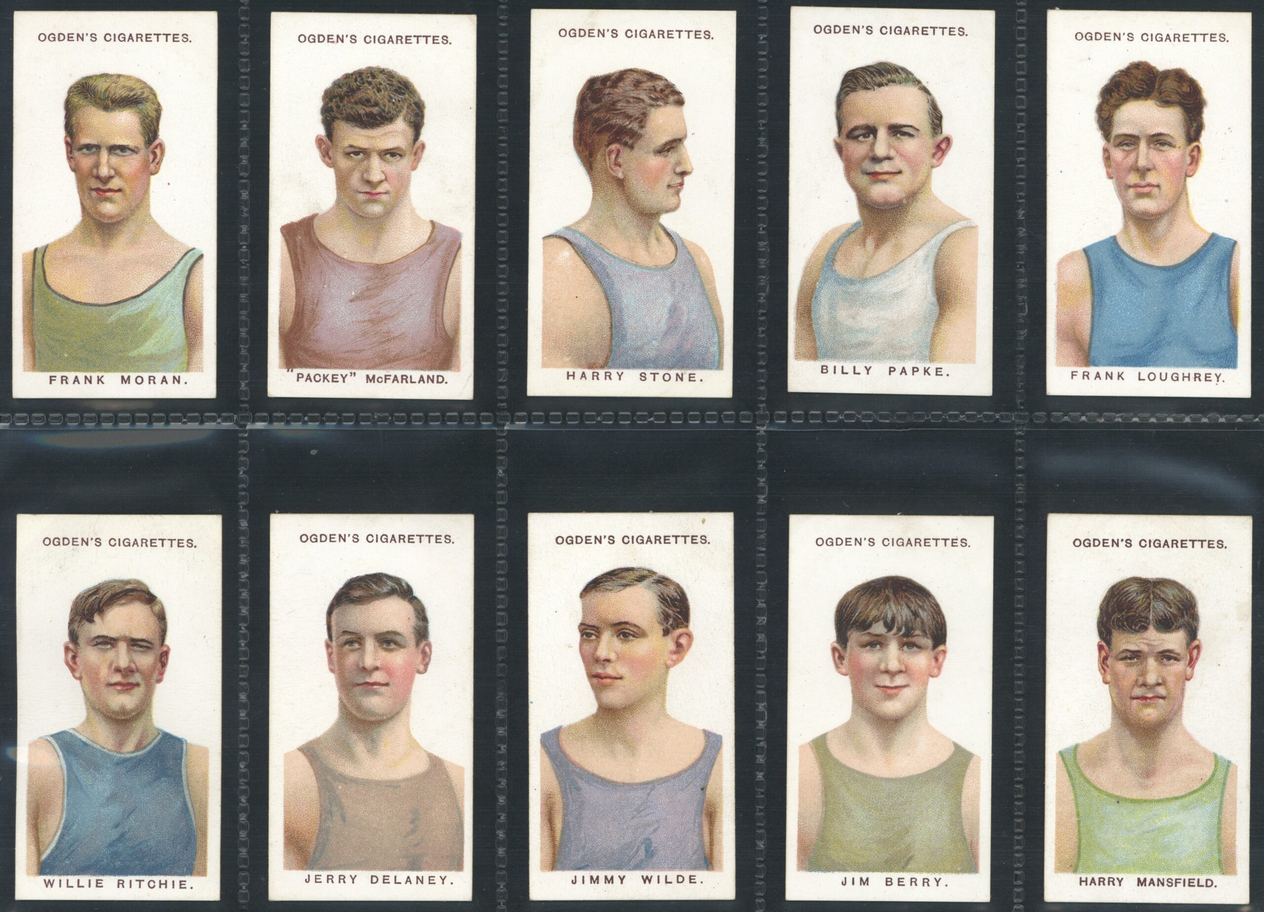 Ogden's - 'Boxers' - (1915) - Complete Set (Jeanette, Gans, Driscoll, Wells etc) Ogden's - 'Boxers' - (1915) - Complete Set (Jeanette, Gans, Driscoll, Wells etc)