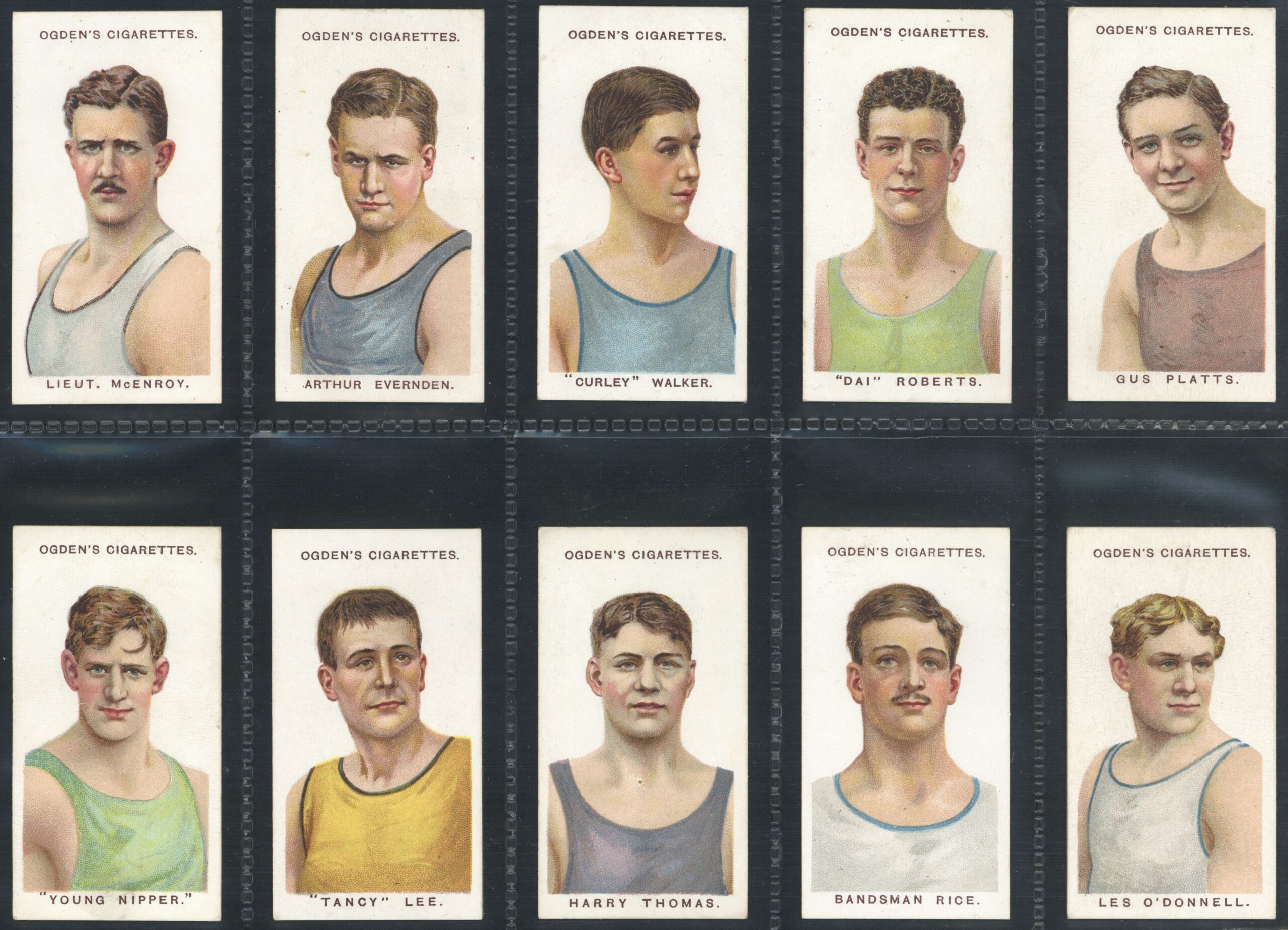 Ogden's - 'Boxers' - (1915) - Complete Set (Jeanette, Gans, Driscoll, Wells etc) Ogden's - 'Boxers' - (1915) - Complete Set (Jeanette, Gans, Driscoll, Wells etc)