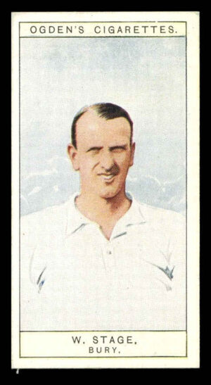 Ogden's - 'Captains of Association Football Clubs, & Colours' (1926) - #10 - W. Stage (Bury) Ogden's - 'Captains of Association Football Clubs, & Colours' (1926) - #10 - W. Stage (Bury)