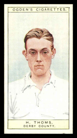 Ogden's - 'Captains of Association Football Clubs, & Colours' (1926) - #15 - H. Thoms (Derby County) Ogden's - 'Captains of Association Football Clubs, & Colours' (1926) - #15 - H. Thoms (Derby County)