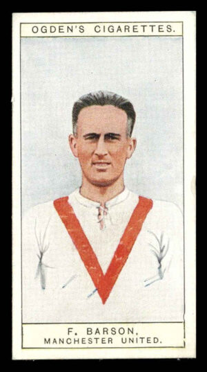 Ogden's - 'Captains of Association Football Clubs, & Colours' (1926) - #24 - F. Barson (Manchester United) Ogden's - 'Captains of Association Football Clubs, & Colours' (1926) - #24 - F. Barson (Manchester United)