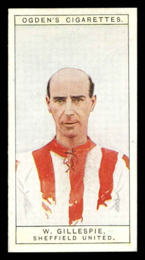 Ogden's - 'Captains of Association Football Clubs, & Colours' (1926) - #33 - W. Gillespie (Sheffield United) Ogden's - 'Captains of Association Football Clubs, & Colours' (1926) - #33 - W. Gillespie (Sheffield United)