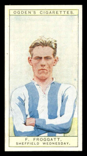 Ogden's - 'Captains of Association Football Clubs, & Colours' (1926) - #34 - F. Froggatt (Sheffield Wednesday) Ogden's - 'Captains of Association Football Clubs, & Colours' (1926) - #34 - F. Froggatt (Sheffield Wednesday)