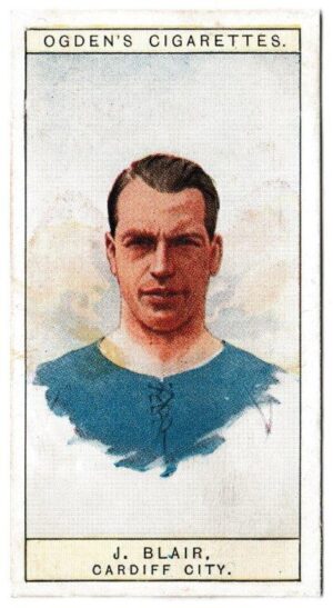 Ogden's - 'Captains of Association Football Clubs, & Colours' (1926) - Card #11 - J. Blair (Cardiff City) Ogden's - 'Captains of Association Football Clubs, & Colours' (1926) - Card #11 - J. Blair (Cardiff City)