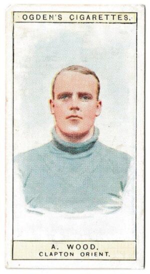Ogden's - 'Captains of Association Football Clubs, & Colours' (1926) - Card #13 - A. Wood (Clapton Orient) Ogden's - 'Captains of Association Football Clubs, & Colours' (1926) - Card #13 - A. Wood (Clapton Orient)