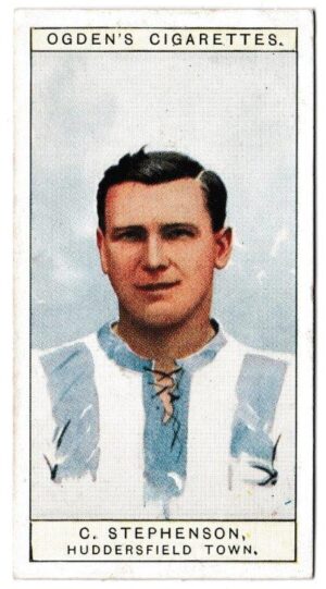 Ogden's - 'Captains of Association Football Clubs, & Colours' (1926) - Card #18 - C. Stephenson (Huddersfield Town) Ogden's - 'Captains of Association Football Clubs, & Colours' (1926) - Card #18 - C. Stephenson (Huddersfield Town)