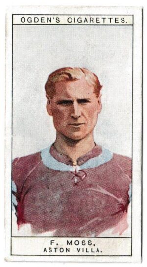 Ogden's - 'Captains of Association Football Clubs, & Colours' (1926) - Card #2 - F. Moss (Aston Villa) Ogden's - 'Captains of Association Football Clubs, & Colours' (1926) - Card #2 - F. Moss (Aston Villa)