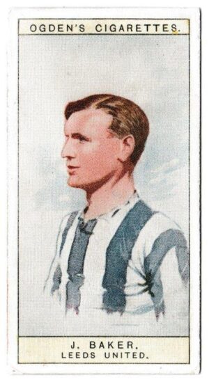Ogden's - 'Captains of Association Football Clubs, & Colours' (1926) - Card #20 - J. Baker (Leeds United) Ogden's - 'Captains of Association Football Clubs, & Colours' (1926) - Card #20 - J. Baker (Leeds United)