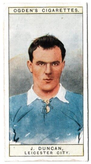 Ogden's - 'Captains of Association Football Clubs, & Colours' (1926) - Card #21 - J. Duncan (Leicester City) Ogden's - 'Captains of Association Football Clubs, & Colours' (1926) - Card #21 - J. Duncan (Leicester City)