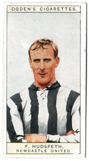 Ogden's - 'Captains of Association Football Clubs, & Colours' (1926) - Card #26 - F. Hudspeth (Newcastle United) Ogden's - 'Captains of Association Football Clubs, & Colours' (1926) - Card #26 - F. Hudspeth (Newcastle United)