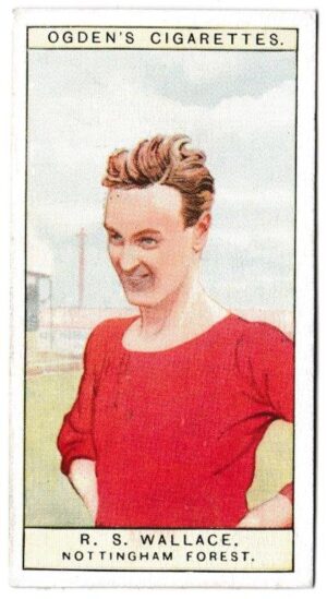Ogden's - 'Captains of Association Football Clubs, & Colours' (1926) - Card #28 - R.S. Wallace (Nottingham Forest) Ogden's - 'Captains of Association Football Clubs, & Colours' (1926) - Card #28 - R.S. Wallace (Nottingham Forest)