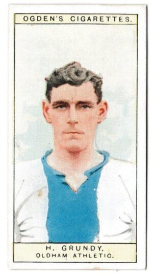 Ogden's - 'Captains of Association Football Clubs, & Colours' (1926) - Card #29 - H. Grundy (Oldham Athletic) Ogden's - 'Captains of Association Football Clubs, & Colours' (1926) - Card #29 - H. Grundy (Oldham Athletic)