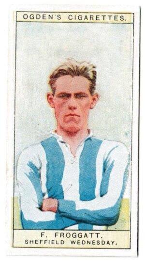 Ogden's - 'Captains of Association Football Clubs, & Colours' (1926) - Card #34 - F. Froggatt (Sheffield Wednesday) Ogden's - 'Captains of Association Football Clubs, & Colours' (1926) - Card #34 - F. Froggatt (Sheffield Wednesday)