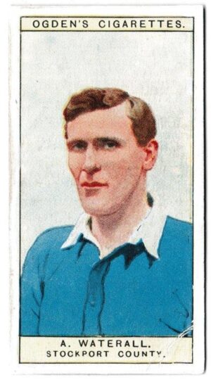Ogden's - 'Captains of Association Football Clubs, & Colours' (1926) - Card #37 - A. Waterall (Stockport County) Ogden's - 'Captains of Association Football Clubs, & Colours' (1926) - Card #37 - A. Waterall (Stockport County)