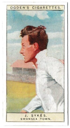 Ogden's - 'Captains of Association Football Clubs, & Colours' (1926) - Card #40 - J. Sykes (Swansea Town) Ogden's - 'Captains of Association Football Clubs, & Colours' (1926) - Card #40 - J. Sykes (Swansea Town)