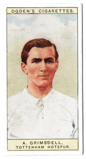 Ogden's - 'Captains of Association Football Clubs, & Colours' (1926) - Card #41 - A. Grimsdell (Tottenham Hotspur) Ogden's - 'Captains of Association Football Clubs, & Colours' (1926) - Card #41 - A. Grimsdell (Tottenham Hotspur)
