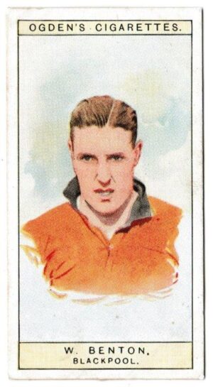Ogden's - 'Captains of Association Football Clubs, & Colours' (1926) - Card #6 - W. Benton (Blackpool) Ogden's - 'Captains of Association Football Clubs, & Colours' (1926) - Card #6 - W. Benton (Blackpool)