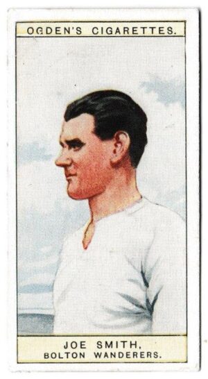 Ogden's - 'Captains of Association Football Clubs, & Colours' (1926) - Card #7 - Joe Smith (Bolton Wanderers) Ogden's - 'Captains of Association Football Clubs, & Colours' (1926) - Card #7 - Joe Smith (Bolton Wanderers)