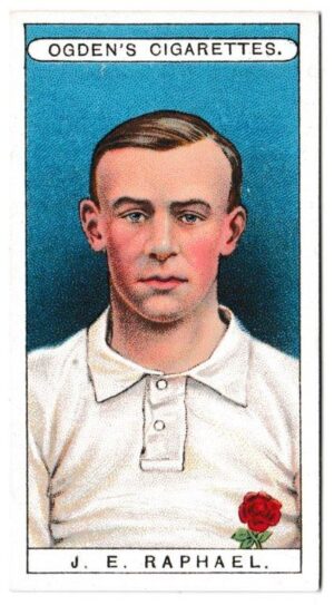 Ogden's - 'Famous Footballers' (1908) - Card #48 - J.E. Raphael (Old Merchant Taylors)