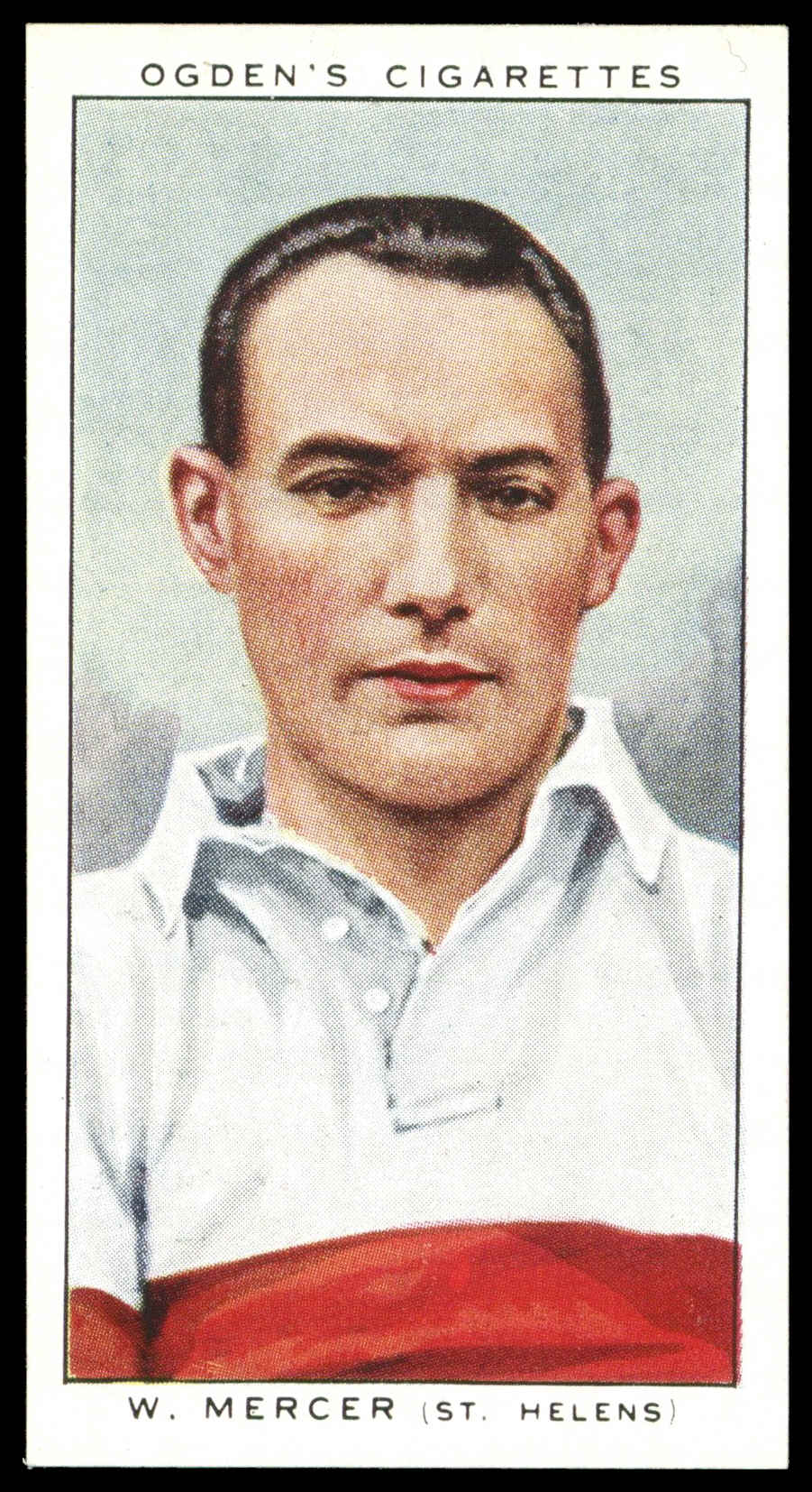 Ogden's - 'Football Club Captains' (1935) - #37 - W. Mercer (St. Helens) Ogden's - 'Football Club Captains' (1935) - #37 - W. Mercer (St. Helens)