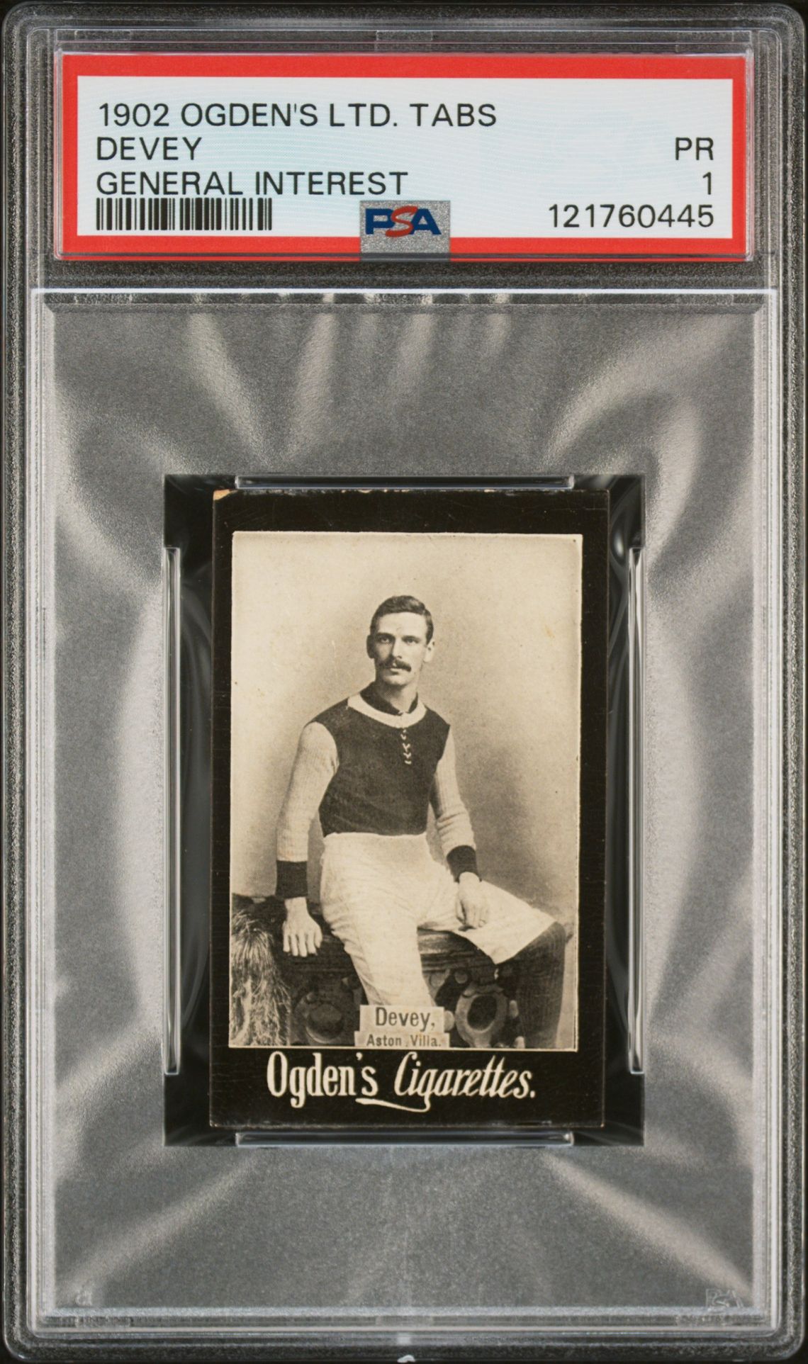 Ogden's - 'General Interest. C. Plain Backs. (Football)' (1902) - Devey (Aston Villa) **PSA1** Ogden's - 'General Interest. C. Plain Backs. (Football)' (1902) - Devey (Aston Villa) **PSA1**