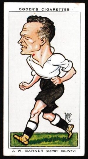 Ogden's - 'Football Caricatures' (1935) - J.W. Barker (Derby County)