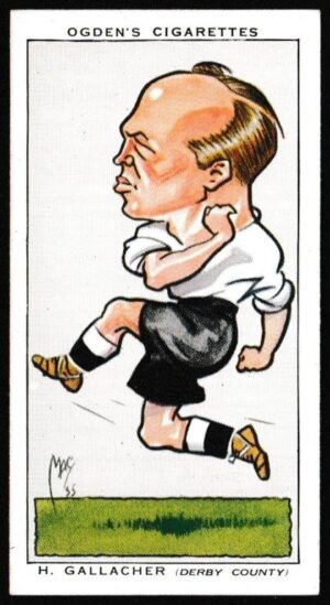 Ogden's - 'Football Caricatures' (1935) - H. Gallacher (Derby County)