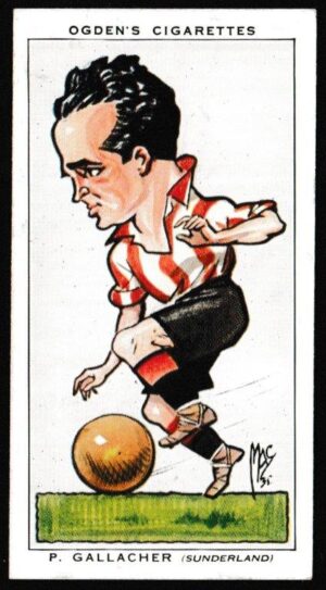 Ogden's - 'Football Caricatures' (1935) - P. Gallacher (Sunderland)