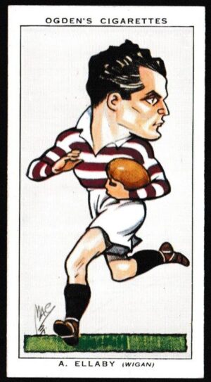 Ogden's - 'Football Caricatures' (1935) - A. Ellaby (Wigan)