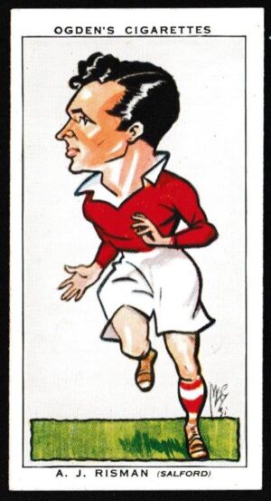 Ogden's - 'Football Caricatures' (1935) - A.J. Risman (Salford)