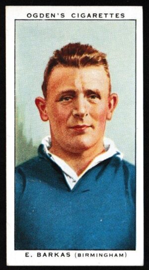 Ogden's - 'Football Club Captains' (1935) - E. Barkas (Birmingham)