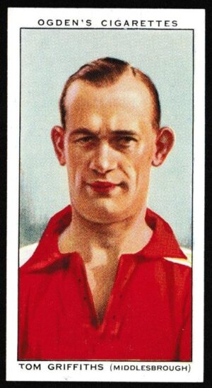 Ogden's - 'Football Club Captains' (1935) - Tom Griffiths (Middlesbrough)