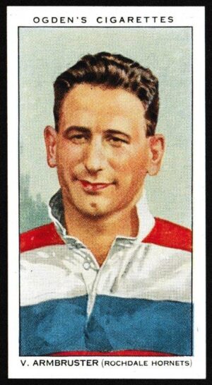 Ogden's - 'Football Club Captains' (1935) - V. Armbruster (Rochdale)