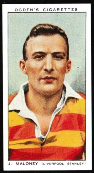 Ogden's - 'Football Club Captains' (1935) - J. Maloney (Liverpool Stanley)