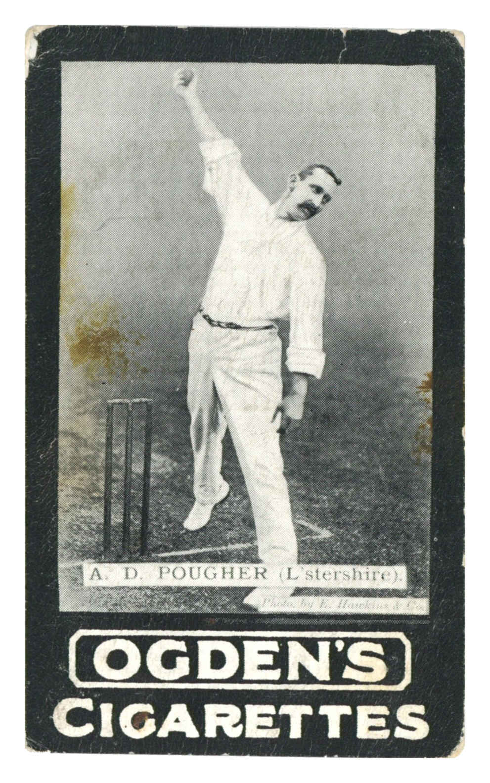 Ogden's - 'Tabs B - Cricket' (1902) - A.D. Pougher (Leicestershire) Ogden's - 'Tabs B - Cricket' (1902) - A.D. Pougher (Leicestershire)