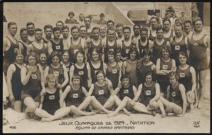 AN Paris - '1924 Paris Olympics Great Britain Swimming Team' (1924) - Unused Olympics Postcard