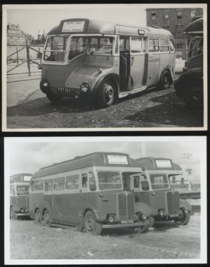 J Aston - '1948 2 Card Set Officical London Olympics Buses' (1948) - Olympics Photos