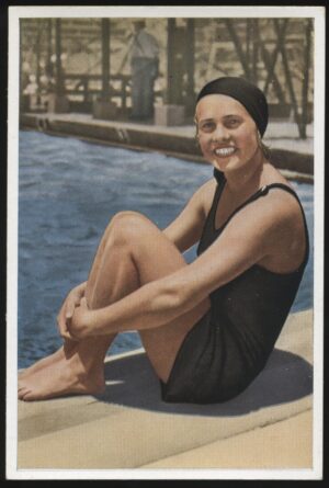 Sammelwerk - '1932 Olympics Bild 113 Grp 23 Miss Olympia Ingeborg Sjoquist Swedish Swimmer' (1932) - Olympics Card