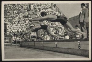Sammelwerk - '1932 Olympics Bild 117 Grp 19 Mens 400m Freestyle Final Start' (1932) - Olympics Card