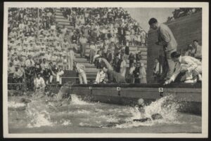 Sammelwerk - '1932 Olympics Bild 118 Grp 19 100m Freestyle Finish' (1932) - Olympics Card